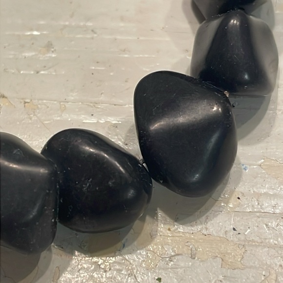 8” polished black onyx bracelet with lobster clasp - Picture 7 of 12